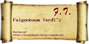 Feigenbaum Teréz névjegykártya